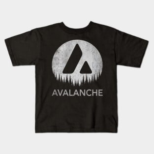 Vintage Avalanche AVAX Coin To The Moon Crypto Token Cryptocurrency Wallet Birthday Gift For Men Women Kids Kids T-Shirt